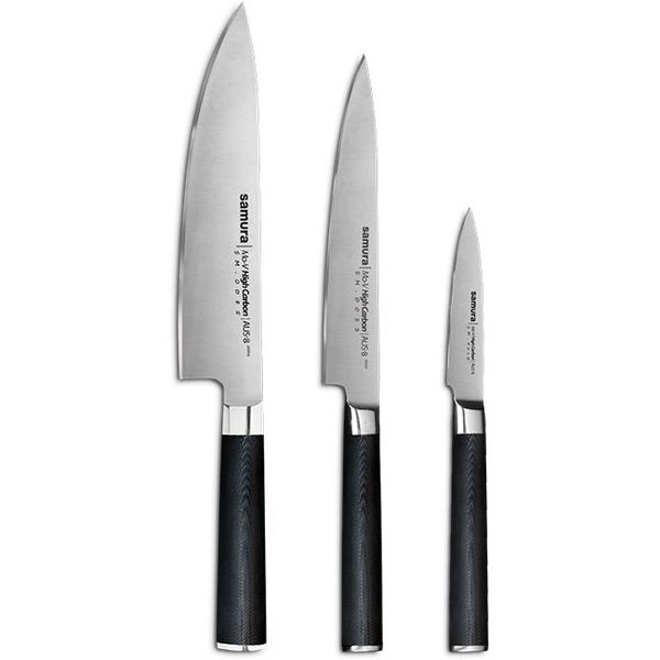 Samura Japanese Steel Mo-V Kitchen Knife Set of 3, High Carbon
