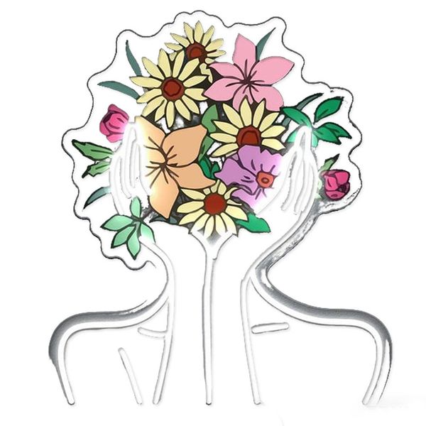 Lady Flowers Neon Sign Decoration,Neon Wall Art for Bedroom Decor