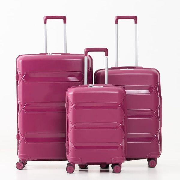 Unbreakable 4-Piece Geometric Hard Shell Luggage Set