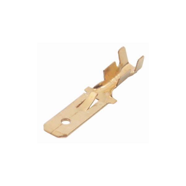 Male Socket Terminal - Brass - 6.3mm - Pack of 100
