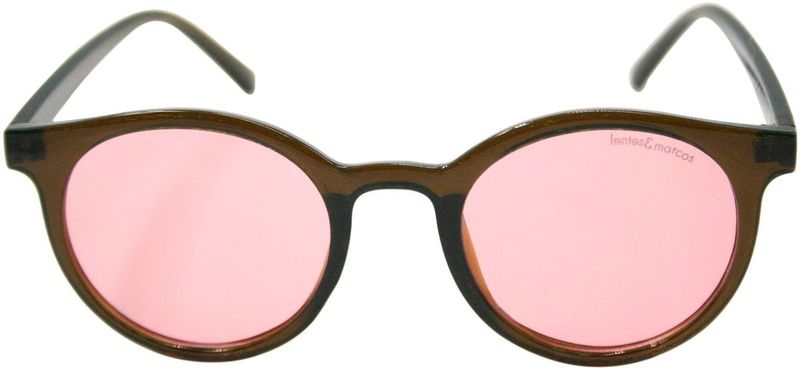 Lentes and Marcos "Claire" Red Polarised/UV400 Round Sunglasses