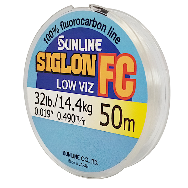 Siglon Fluorocarbon Leader Fishing Line 14.4KG/32Lb .49MM Colour Clear 50m Spool