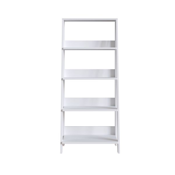 Bella Casa - Wooden Shelf with 4 Shelves - White