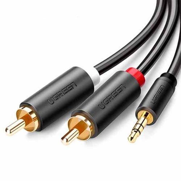UGreen 10511 3.5mm Male to 2RCA Male 1.5m Audio Cable-GY