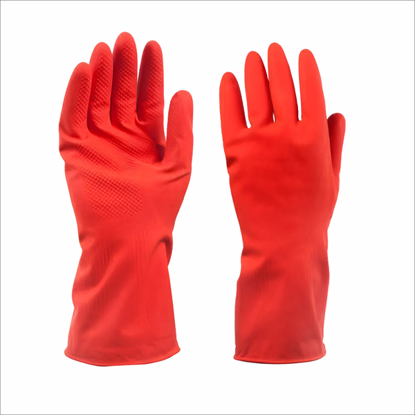 25 x Red Rubber Household Gloves - Multipurpose Gloves