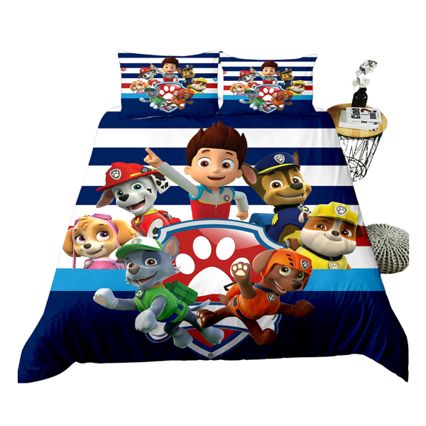 Paw Patrol 3D Printed Double Bed Duvet Cover Set