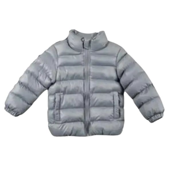 Kids Premium Padded Winter Puffer Jacket - Grey - Ages 7-8