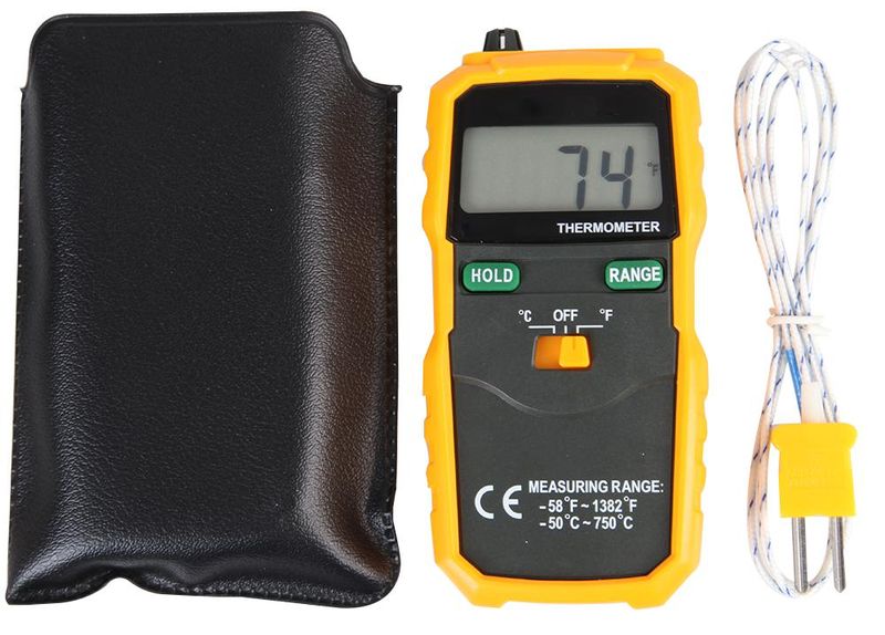 Duratool (D03129) Thermometer, K Type Thermocouple, -50 C to +750 C