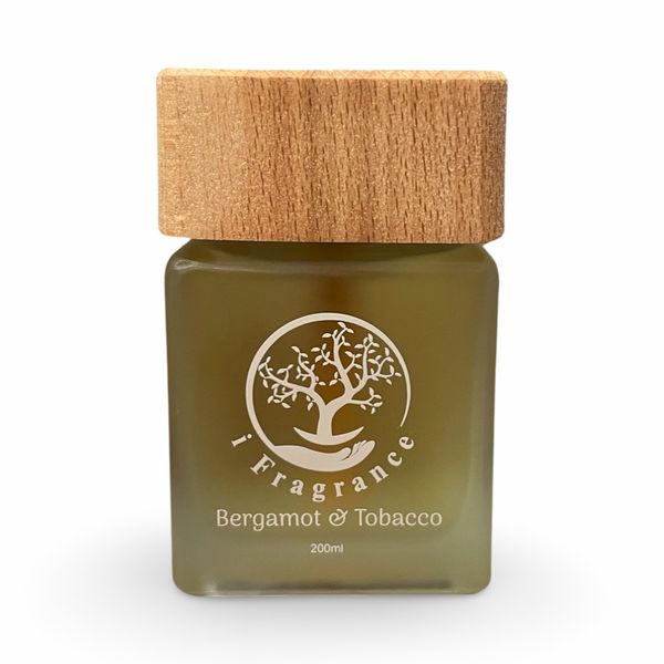 200ml Bergamot and Tobacco Scents Diffuser Wooden Top