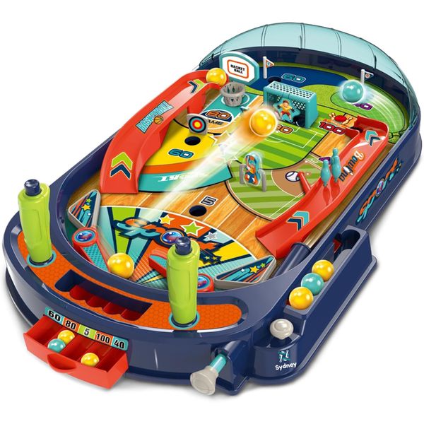 Sydney Kids Pinball Machine Tabletop Arcade Game 2 Player Mini Pinball Toy