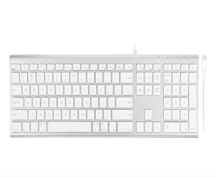 Macally Slim USB-C keyboard - Aluminium
