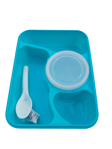 Lunch Box W ith 4 Compartments - Blue