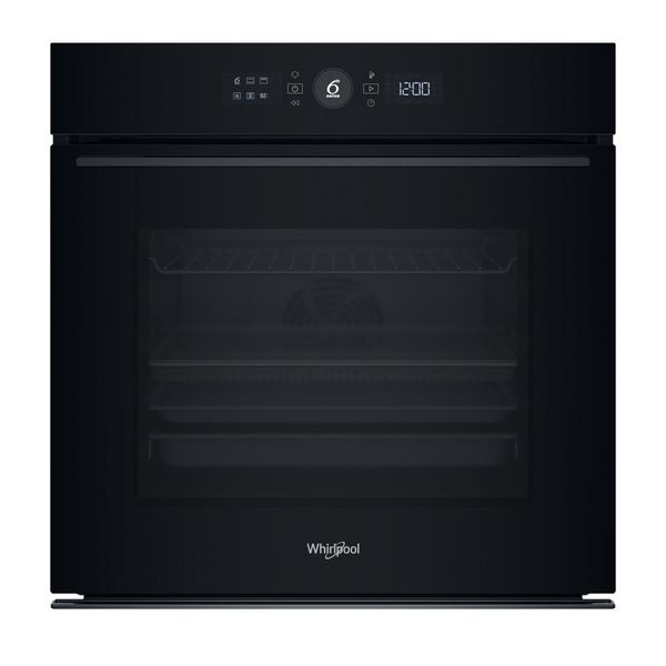 Whirlpool 73L 6th Sense Built-In 60cm Oven - Black - WOI5S8HM1SBA
