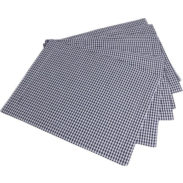 DSA 100% Cotton Gingham Placemat - Set of 6