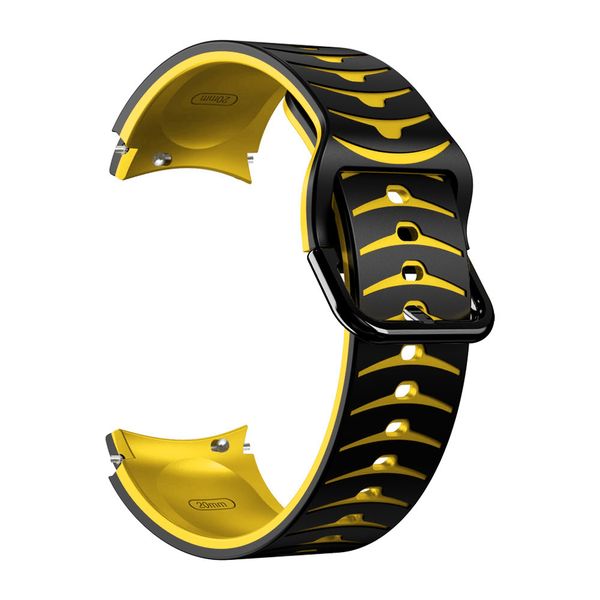 Arrow Strap Compatible with Samsung Galaxy Watch 4/5/6/7 - Black/Yellow