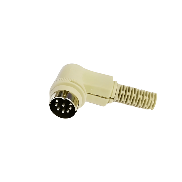 MAWI8100SN Grey 8-Way Angled Inline DIN Plug with Locking Screw