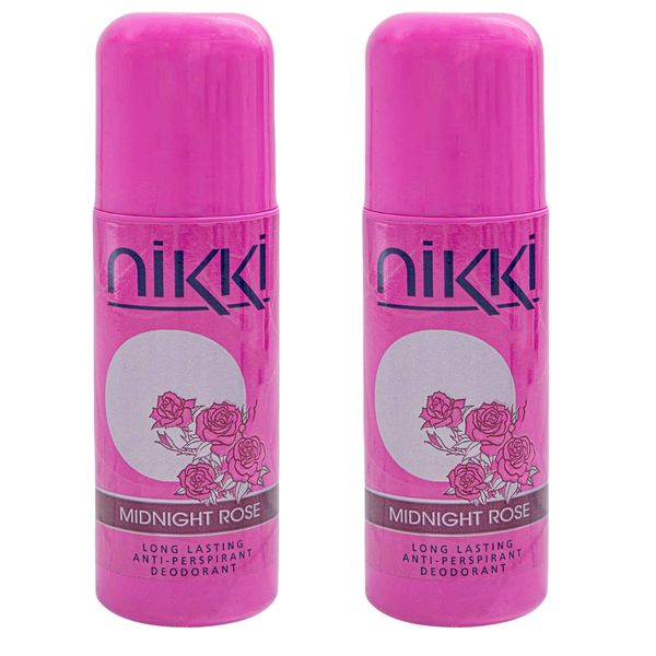 Nikki Long Lasting Anti-perspirant Roll On 50ml - Midnight Rose Pack of 2