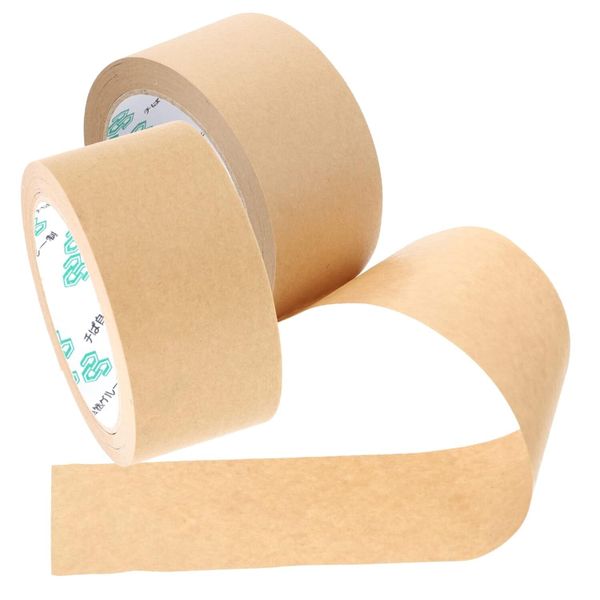 Kraft Paper Tape for Moving Boxes - Strong Self-Adhesive Tape - 2 Piece