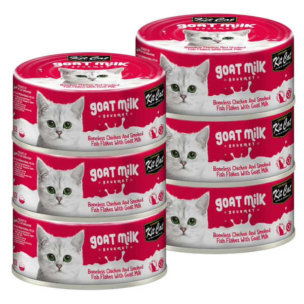 Kit Cat - Boneless Chicken Shreds &amp; Smoked Fish Flakes with Goat's Milk