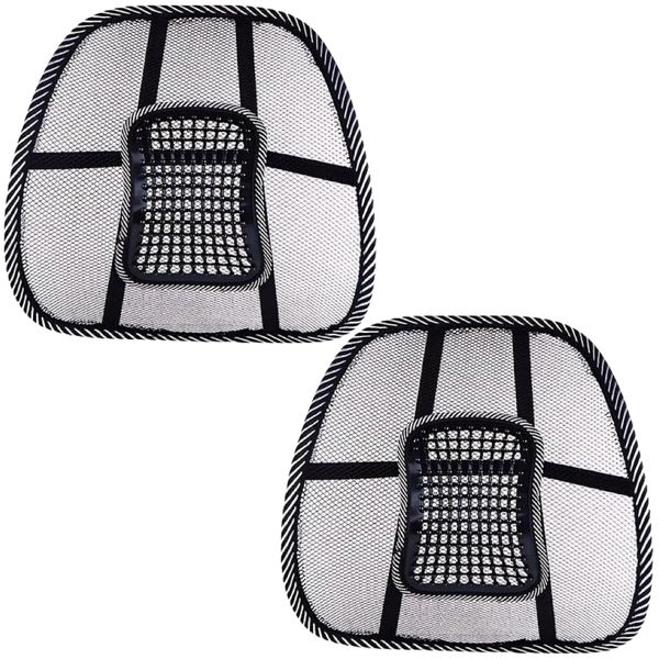 Automotive Mesh Lumbar Support Cushion For Vehicle Seats Set of 2 - 40cm
