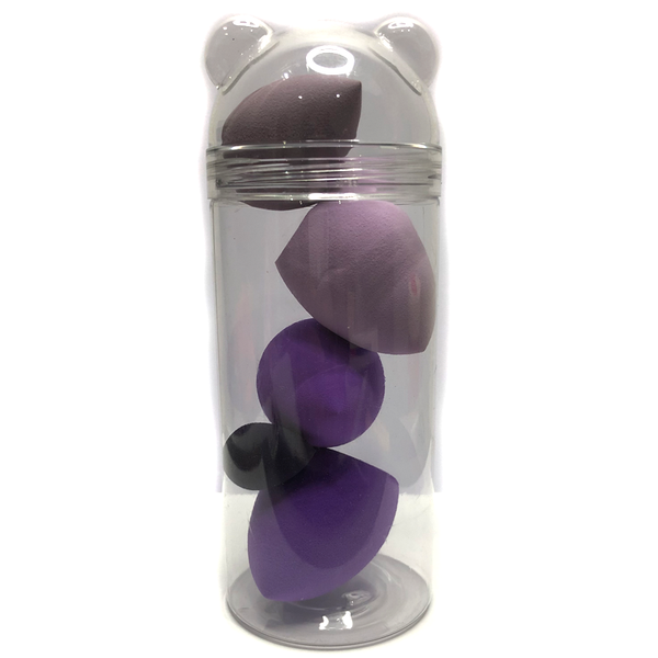 Makeup Blenders Beauty Sponges - Various Sizes - Set of 5 in Jar Purple Set