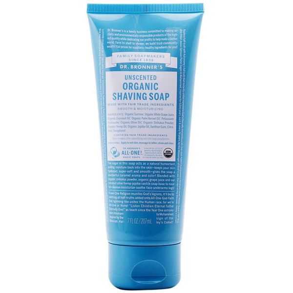 Dr Bronner - Organic Shaving Soap Unscented 207ml