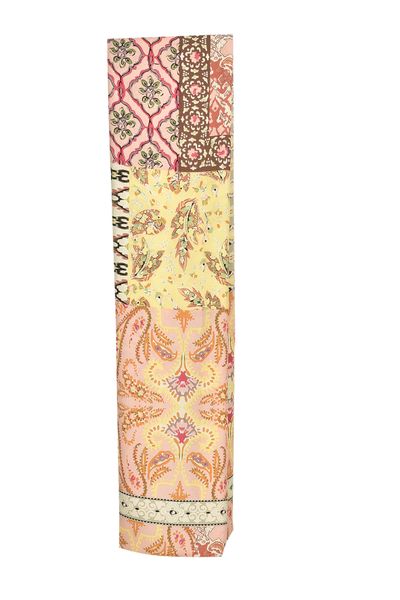 Pink Moroccan Print Rectangular Chiffon Scarf for Modest Everyday Wear