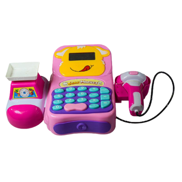 Pretend Play Bear Market Cash Register Toy for Kids