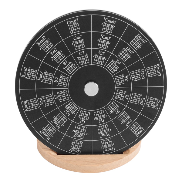 Guitar Chord Wheel Melody Tool with Base for Learning Guitar