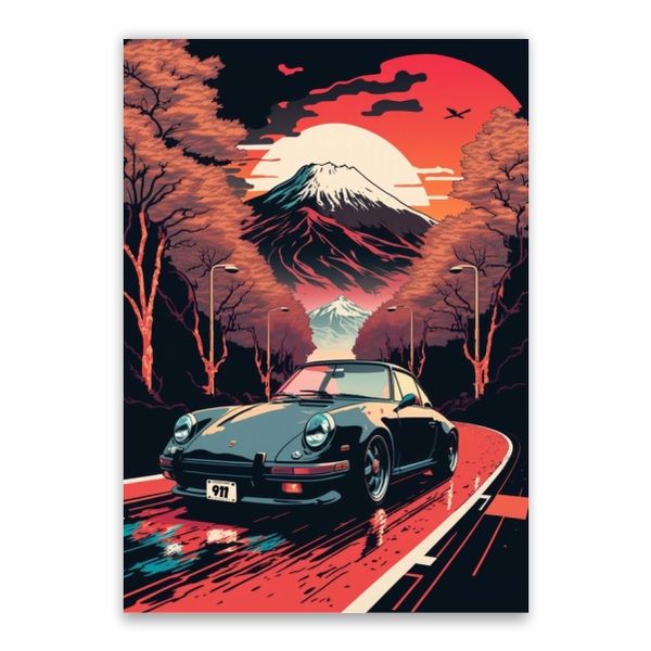 Porsche In Japan Poster - A1