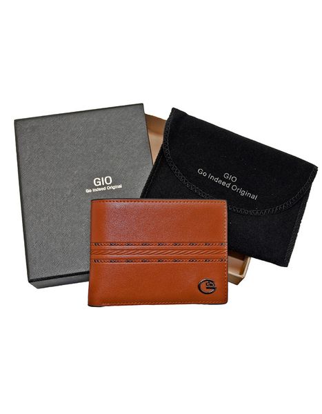 GIO-104 Full Grain Genuine Leather Bifold Card Wallet with Gift Box