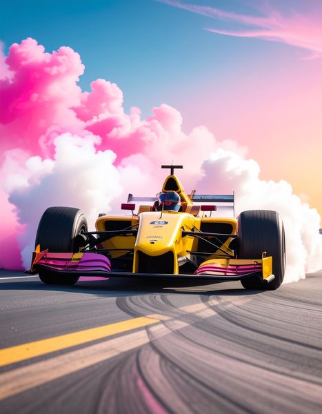 Canvas Modern Ready to Hang Contemporary Art - F1 Racing Car