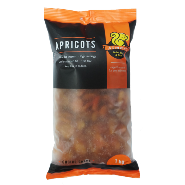 Almans Premium Dried Apricots 1kg - Soft &amp; Juicy, Natural, High Fibre Snack