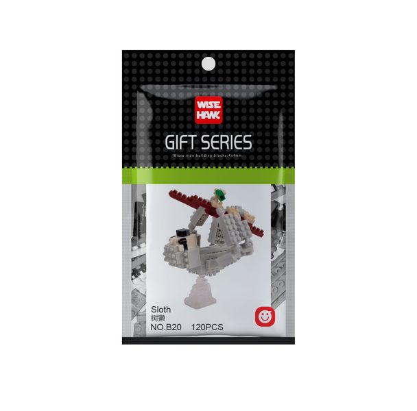Wisehawk Sloth - 120 Pieces 9cm Tall