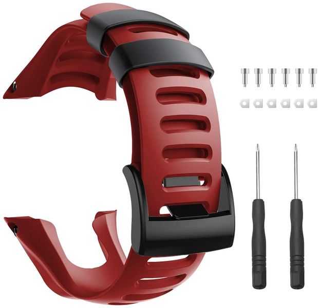 Hardened TPU Strap Compatible with Suunto Ambit - Red (Size: S/M/L)