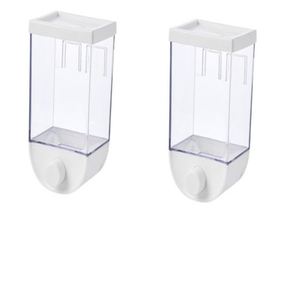 Set of 2 Wall-Mounted Dry Food Dispenser