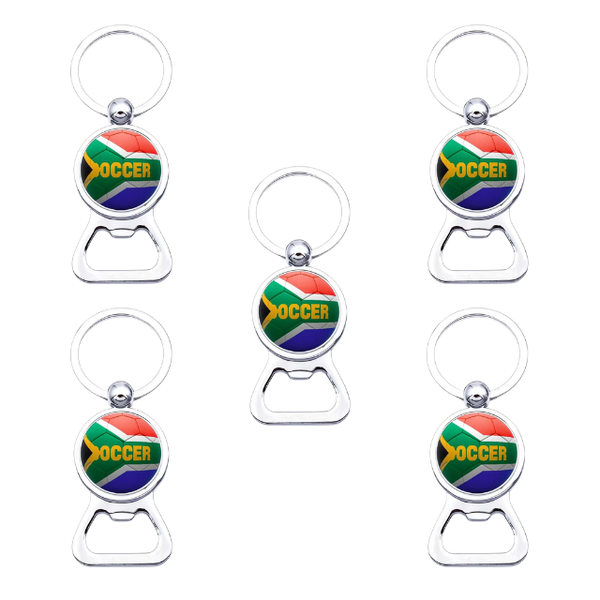 5PK Football Soccer SouthAfrica 2in1 Bottle Opener and Keyring Novelty Gift