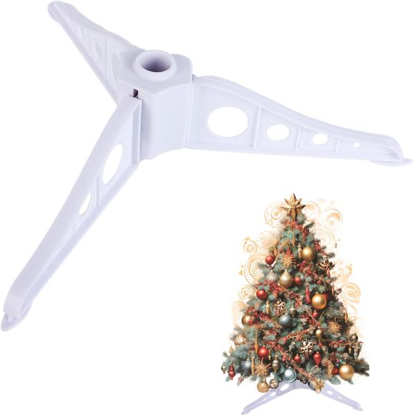 St Charles Christmas Tree Stand White Plastic Folding Stand for 150cm tree