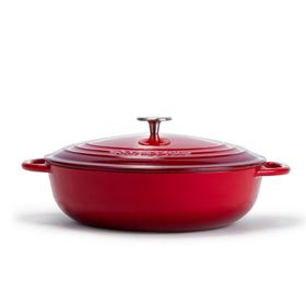 Capri 30cm Enamel Coated Red Cast Iron Casserole (Non-Stick) | Buy