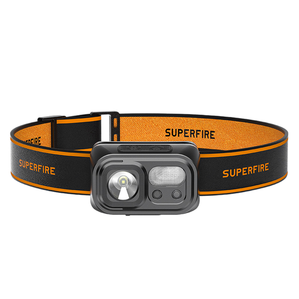 SUPERFIRE HL23 Rechargeable Headlamp, 5hrs Approx Runtime, 220 Lumens