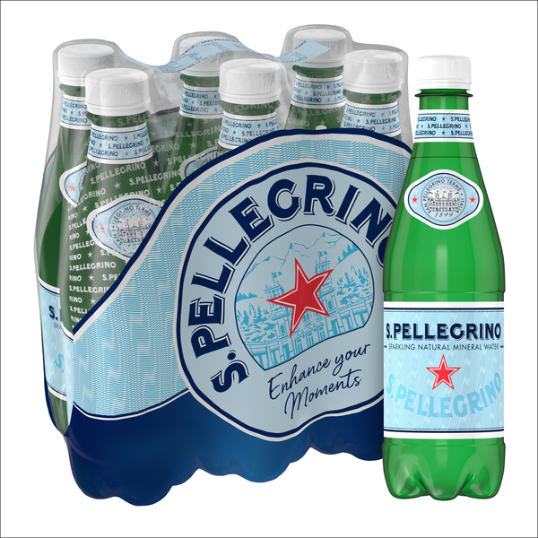 San Pellegrino Sparking Mineral Water PET Bottle 6x500ml
