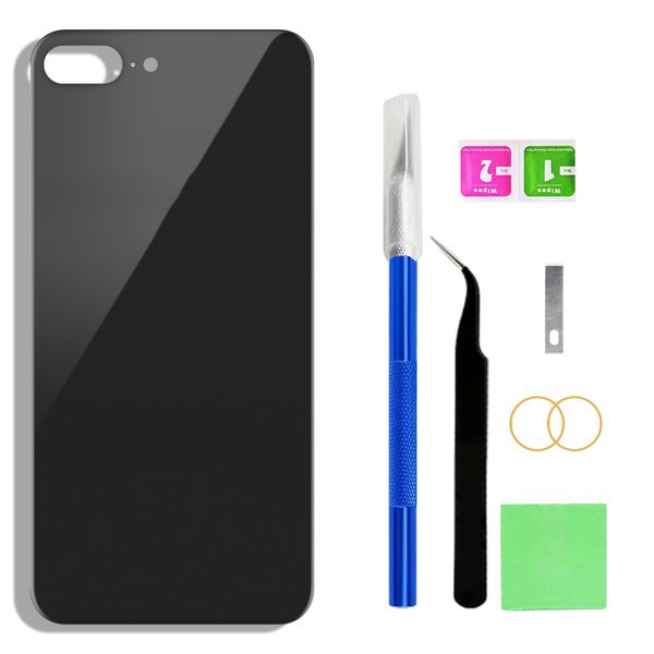 Back Glass Replacement Compatible with iPhone 8 Plus with Repairing Tool