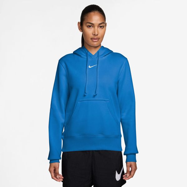 Nike Women's Sportswear Phoenix Fleece Pullover Hoodie - Light Photo Blue/Sail