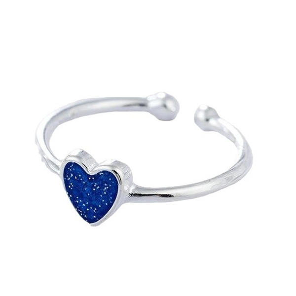 Blue Heart-Shaped Ring