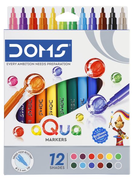 Doms Aqua Watercolour Pens 12 Pc