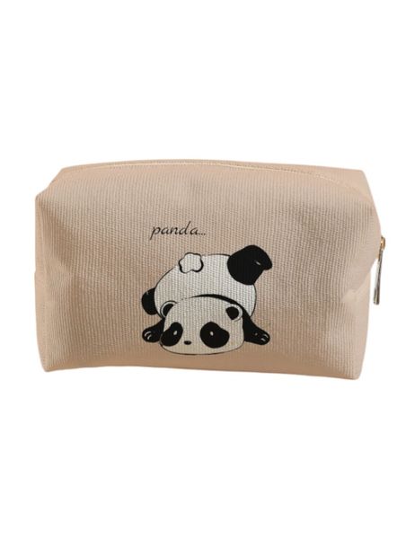 1 Piece - Cartoon Panda Print Makeup Bag - Multicolor