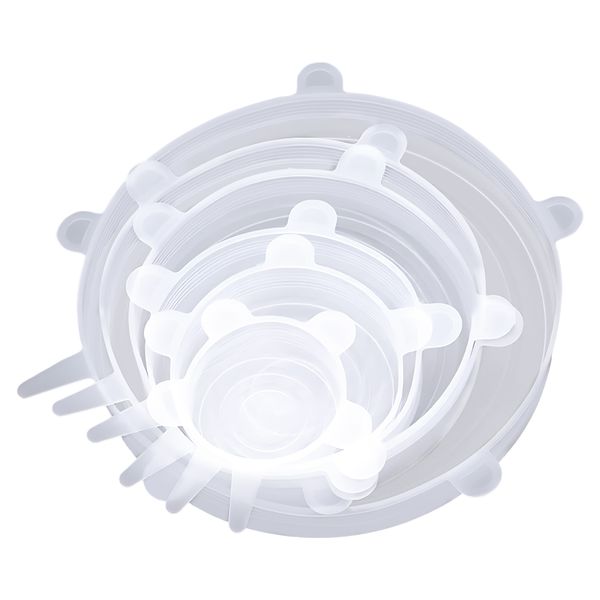 Regent Flexible Silicone Bowl Covers - 6 Pack Set