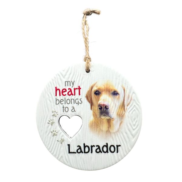 Piece of my Heart Ceramic Plaque - Labrador