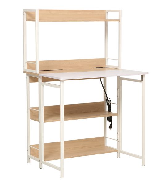 Desk Workstation - 4 Tier Shelves - USB