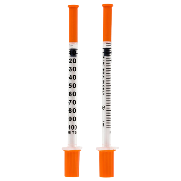 Avacare Unibody Insulin Syringes 1ml with 29G x 1/2" Needle Box of